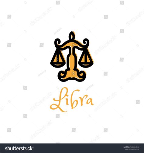 Libra Logo Design Flat Style Zodiac Stock Vector (Royalty Free) 1486494044 | Shutterstock