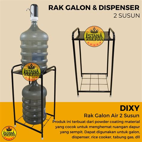 Jual Rak Galon Air Minum Besi 2 Susun Murah Meja Dispenser Dan Magic