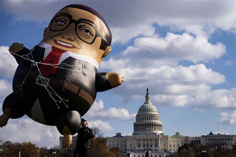 Giant George Santos Balloon Flies Near Capitol amid Efforts to Expel Congressman