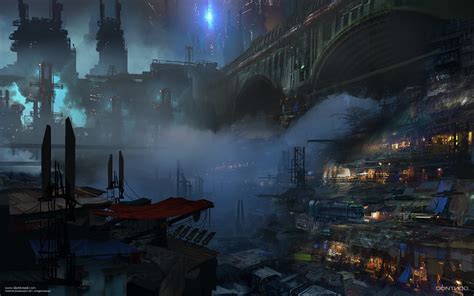 Wallpaper Cityscape Night Cyberpunk Artwork Science Fiction