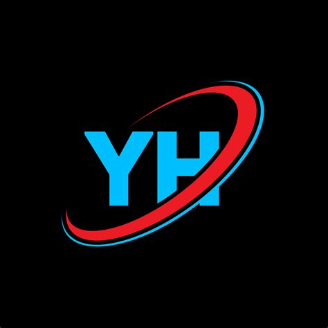 Logotipo De Yh Yh Diseño Letra Yh Azul Y Roja Diseño Del Logotipo De La Letra Yh Letra