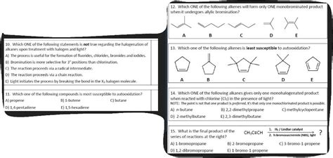 Solved Which One Of The Following Alkenes Will Form Only Chegg