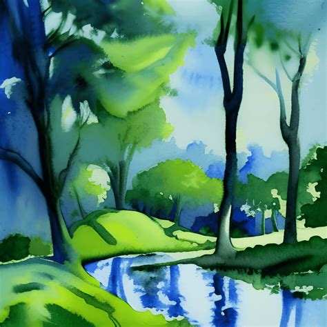 Fresh Rain Watercolor Painting · Creative Fabrica