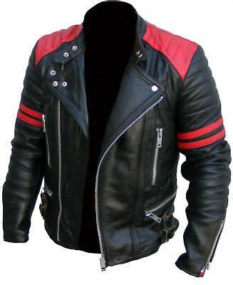 Men S Brando Retro Biker Black Vintage Motorcycle Real Leather Jacket