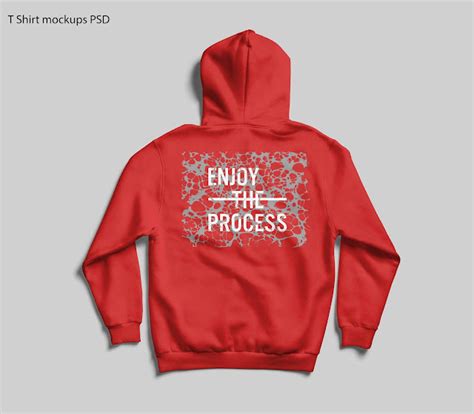 Red Hoodie mockup PSD Free Download