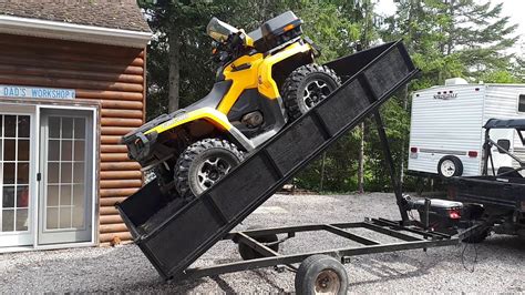 Homemade Dump Trailer Using A Winch Part 2 Youtube