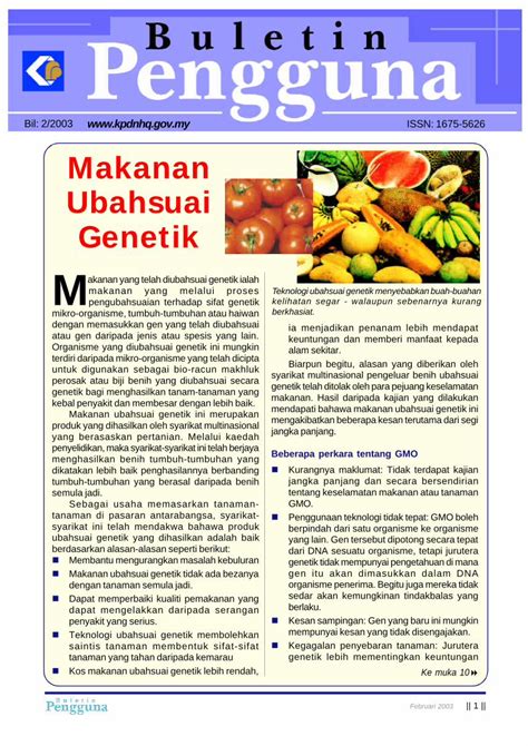 PDF Makanan Ubahsuai Genetik M DOKUMEN TIPS