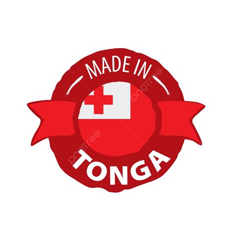 Vector Illustration Of The Tongan Flag Against A White Background