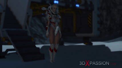 Alien Sex Spacewoman In Spacesuit Plays With Alien On The Exoplanet