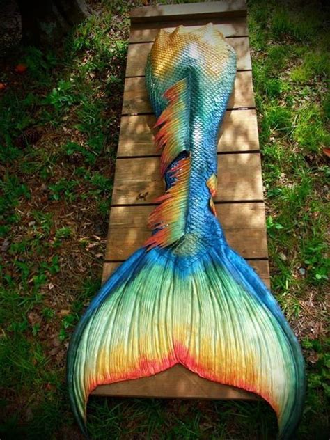 Rainbow Silicone Mermaid Tail By Merbella Studios Swimmable Mermaid