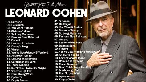 Leonard Cohen Greatest Hits Álbum Completo Melhores Faixas De Leonard Cohen Youtube