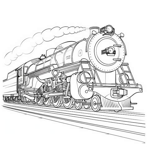 Steam Locomotive On The Rails Vector Illustration Of A Steam Locomotive