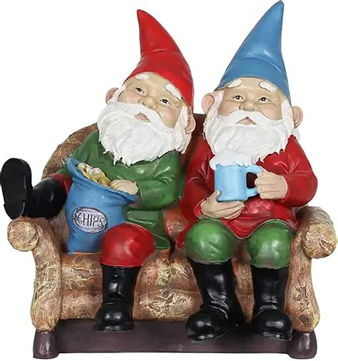 Ejwcig Funny Garden Gnomes Statues Drunk Peeing Naughty