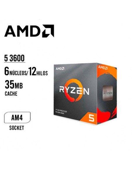 Procesador Amd Ryzen 5 3600 100 100000031box 36ghz 350mb Am4