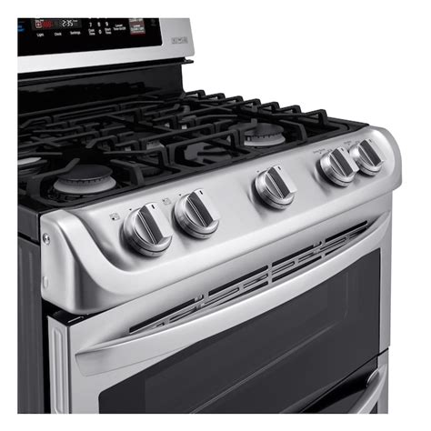 LG LDG4311 30-in 5 Burners 2.6-cu ft/4.3-cu ft Slide-In Double Oven Gas ...