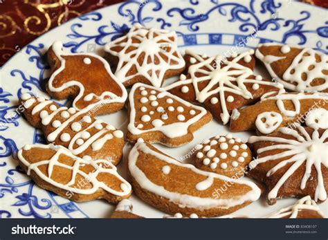 Christmas Gingerbread Cookies Polish Traditional Xmas Sweets Stock