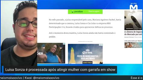 Luisa Sonza Processada Ap S Atingir Mulher Garrafa Arremessada Em