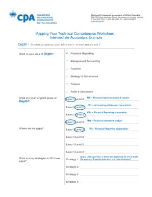 Fillable Online Mapping Your Technical Competencies Worksheet... Fax ...