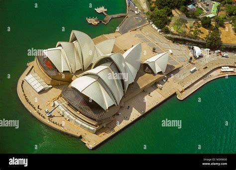 aerial view  sydney opera house  australia stock photo alamy