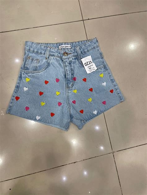 Short Bordado Coracao Ozzo Jeans