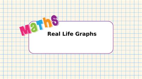 Drawing And Reading Real Life Graphs Powerpoint Lesson Ks3 Ks4 Teaching Resources