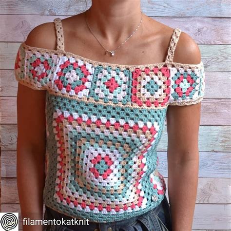 crochelinhasagulhas Blusa square em crochê Camisola de crochet