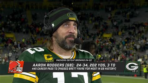 Green Bay Packers Quarterback Aaron Rodgers Reacts To Breaking The