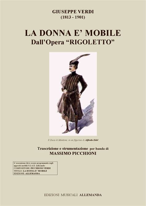 LA DONNA E' MOBILE dall'Opera "RIGOLETTO" - Edizioni Musicali Allemanda ...