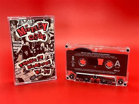 Mötley Crüe Decade Of Decadence 8191 1991 Vintage Cassette Tape Etsy