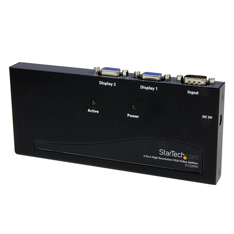 StarTech 2 Port High Resolution VGA Video Splitter With Built In