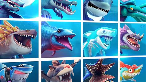 Hungry Shark Evolution All Sharks Unlocked Fin Finn N Finny