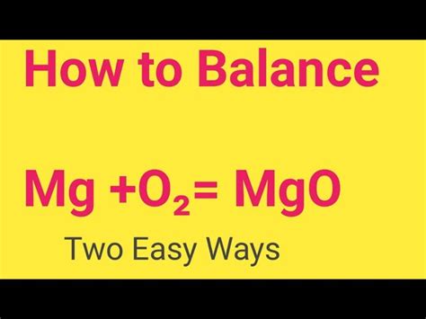 The Chemical Equation For Synthesis Of Magnesium Oxide From And Oxygen Tessshebaylo