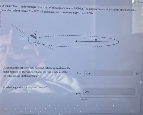 Solved A Jet Airplane Is In Level Flight The Mass Of The Chegg