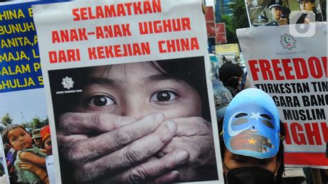 Unjuk Rasa Di Kedubes China Kecam Kekerasan Terhadap Muslim Uighur