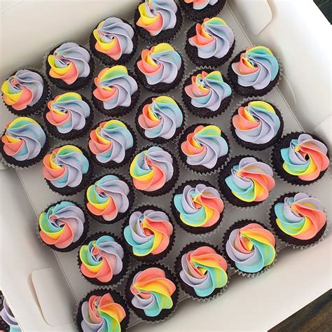 Rainbow Mini Cupcakes Cakery New Zealand