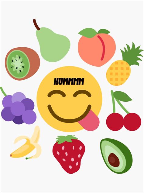 Hummm Fruits Sticker For Sale By Fati Butterfly Redbubble