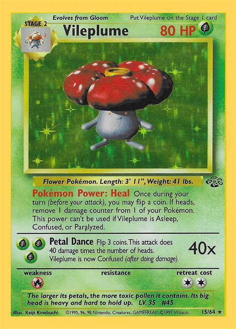 Vileplume Jungle Set Rare Holo Pokemon Tcg Digitaltq