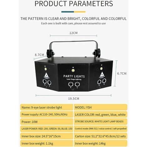 Ojos La Ser Luces Led Rgb Dj Focos Iluminaci N Esc Nica Disco