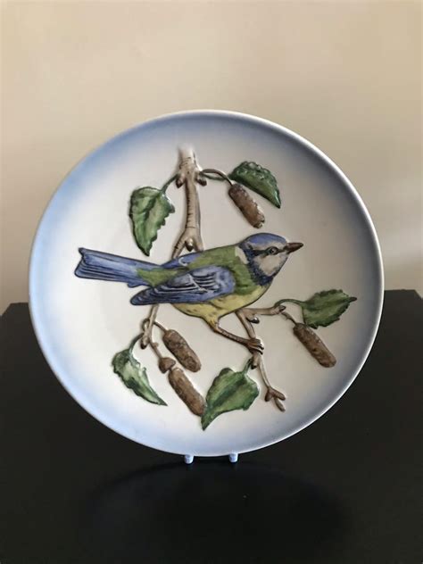 Goebel Collectors Plate Blue Titmouse Bird W Germany Wildlife