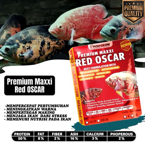 Jual Pelet Pakan Ikan Oscar Albino Batik Premium Maxxi Gr Floating