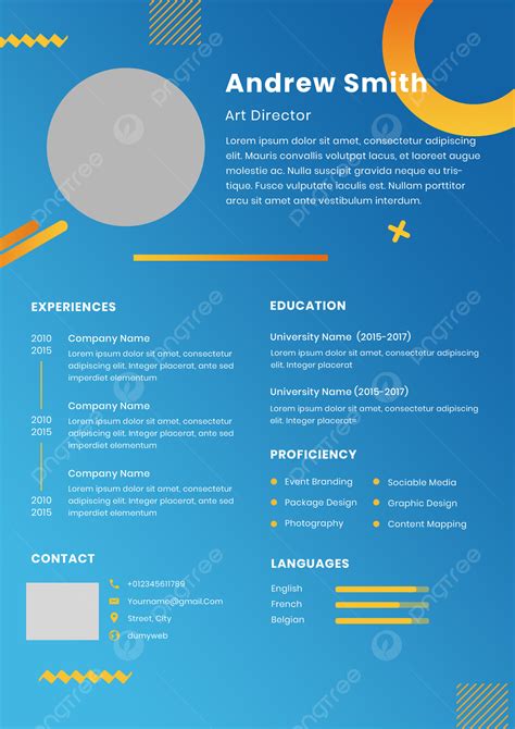 Elegant Resume Template Template Download on Pngtree