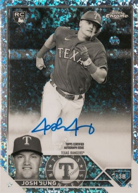 Josh Jung Topps Chrome Ra Jj Rookie Autographs Black White