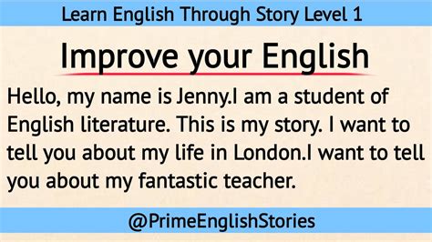 Learn English Through Story Level 1 Graded Reader Prime English