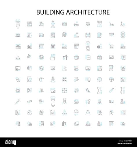 Construcción De Iconos De Arquitectura Signos Símbolos De Contorno