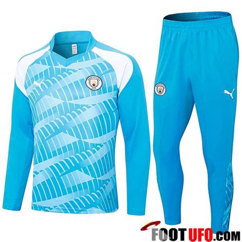 Ensemble Survetement De Foot Manchester City Bleu 2023 2024 02