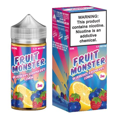 Fruit Monster E Liquid 100ml Blueberry Raspberry Lemon Down South Distro