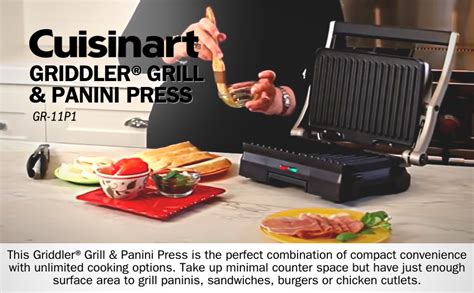 Cuisinart Gr Griddler In Grill And Panini Press Silver Amazon