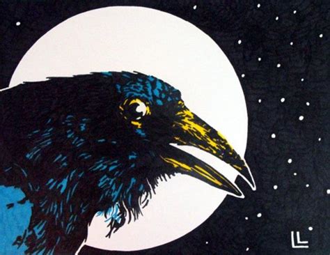 Daily Art Of The Day Tuesday October 28 2014 Raven Moon By Lindi