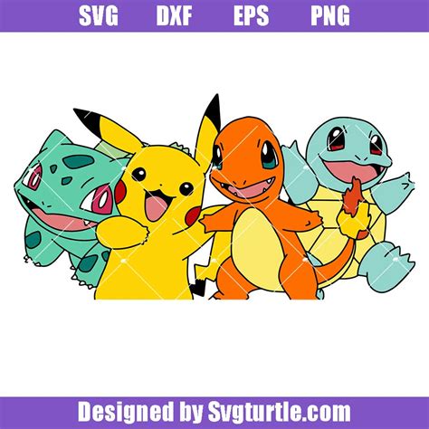 Pokemon Friends Svg, Pokemon SVG, Pikachu Svg, Poke Svg,, 50% OFF