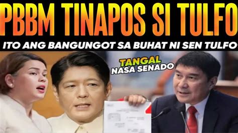 Grabe Matindi To Sen Tulfo Walang Takas Sa Utos Ni Pres Marcos Nag